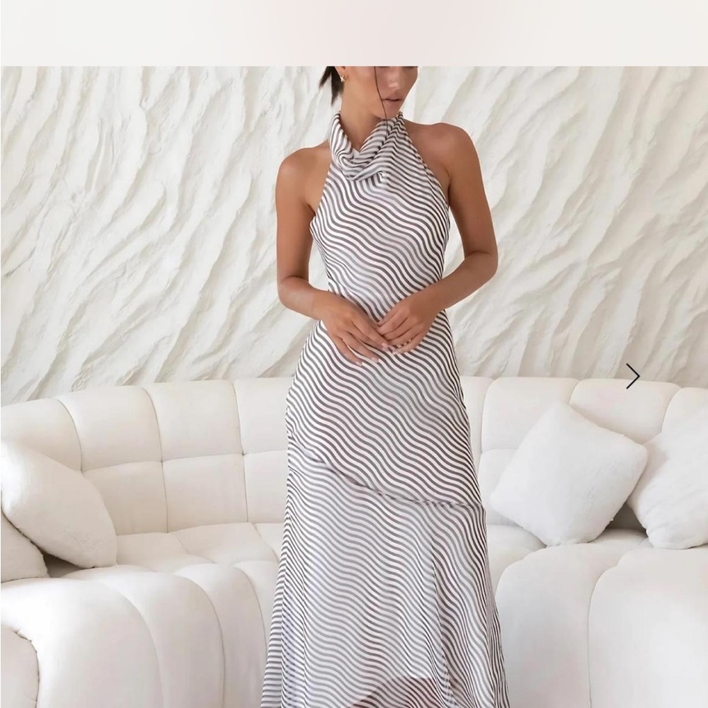 Lucy in the Sky Black and White High Low Dress